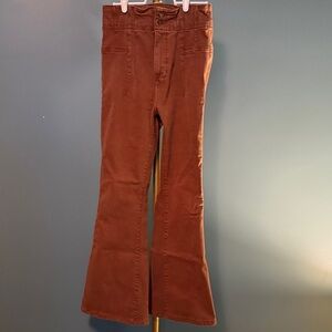 We The Free High Rise Rust Flare Jeans
